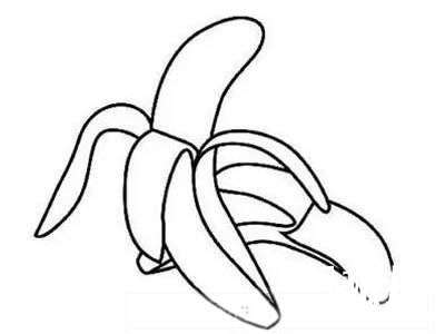 彩色香蕉简笔画的画法