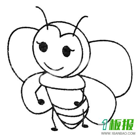 蜜蜂简笔画图片大全及画法步骤