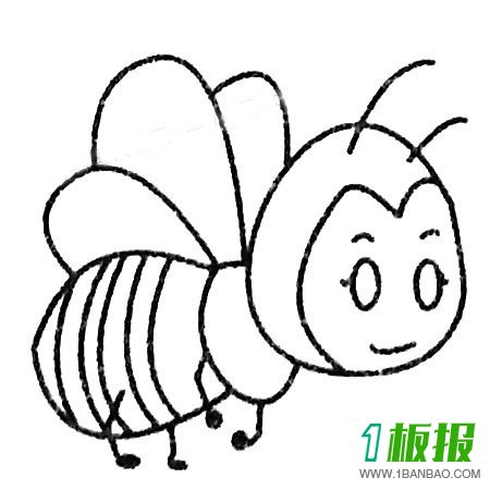 蜜蜂简笔画图片
