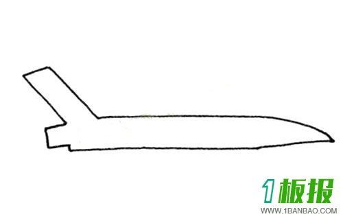 简单的飞机轮廓简笔画图片素材