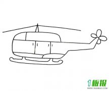 简单的直升飞机简笔画