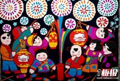 2018春节儿童画图片-欢乐除夕