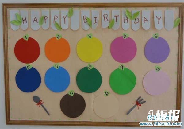 幼儿园小班生日墙手工装饰图片