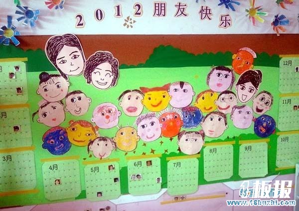 幼儿园中班生日主题墙装饰设计图片