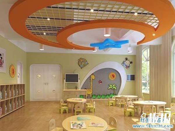 民办幼儿园教室天花板星形造型设计图片