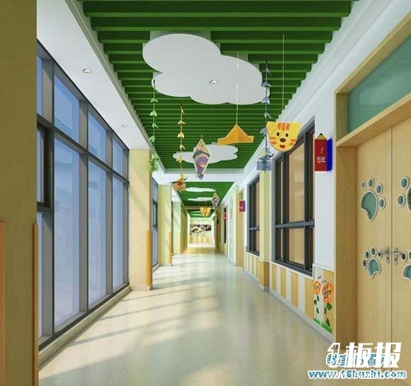幼儿园走廊过道天花板布置图片