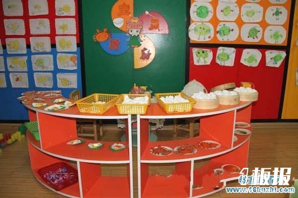 幼儿园厨房区角装饰图片：宝贝厨房