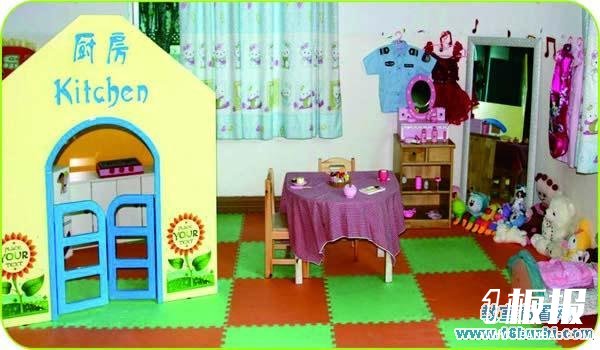 幼儿园角色游戏厨房区域环境布置图片