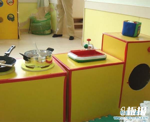 幼儿园厨房区角布置图片