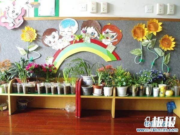 幼儿园自然角主题墙饰装饰图片：当当花圃