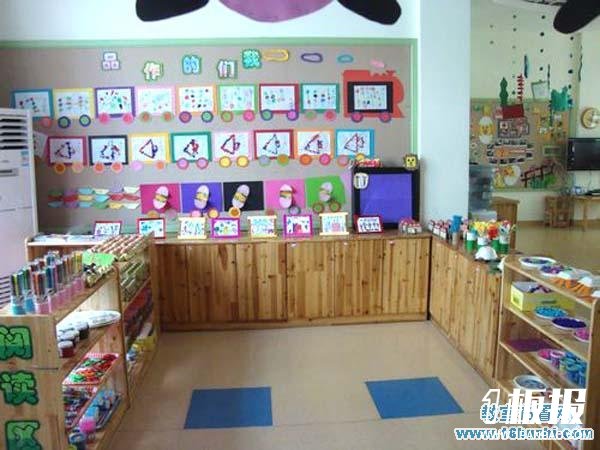 幼儿园美工区环境布置图片：我们的作品