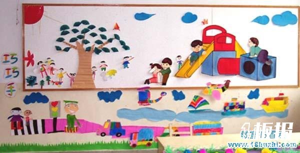幼儿园美工区主题墙饰装饰图片：巧巧手
