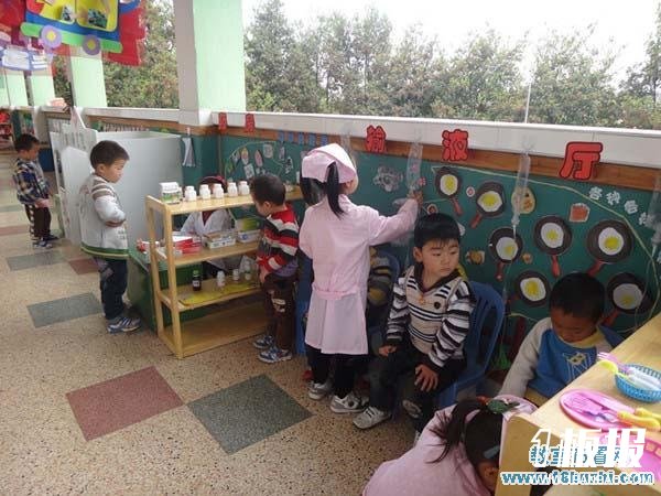 幼儿园医院区角布置：药房 输液厅