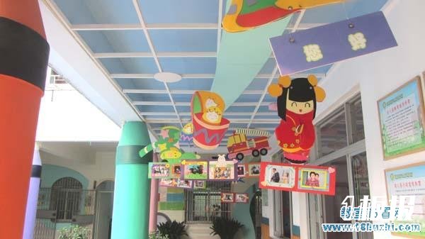 幼儿园重阳节走廊吊饰装饰