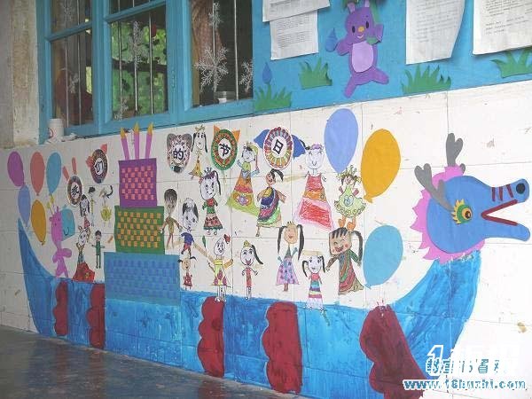幼儿园托班端午节墙面布置：我们的节日