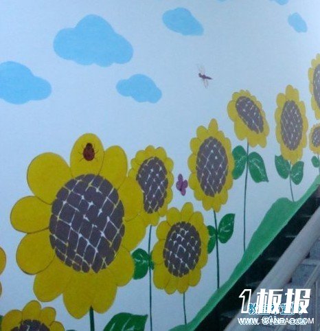 幼儿园楼梯布置图片:楼梯墙壁装饰画