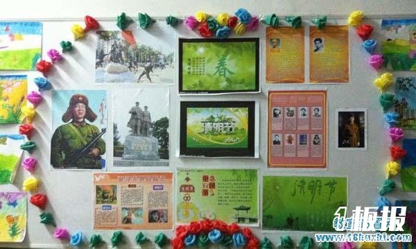 好看的幼儿园清明节主题墙布置：学习革命先烈精神