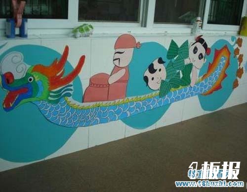 端午节幼儿园走廊墙面装饰