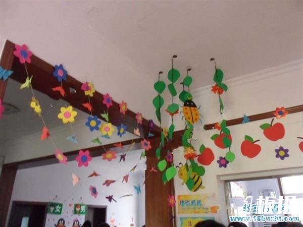幼儿园春天教室吊饰装饰：藤叶上的甲壳虫