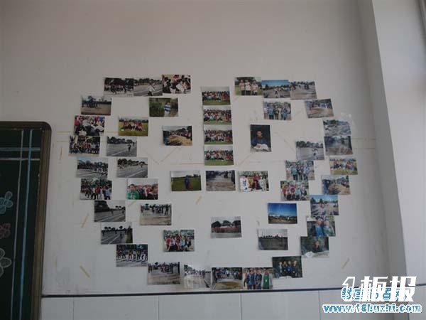 初一教室墙面布置：学生风采照片墙