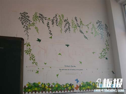 高二教室墙面美化：蝴蝶翩翩起舞