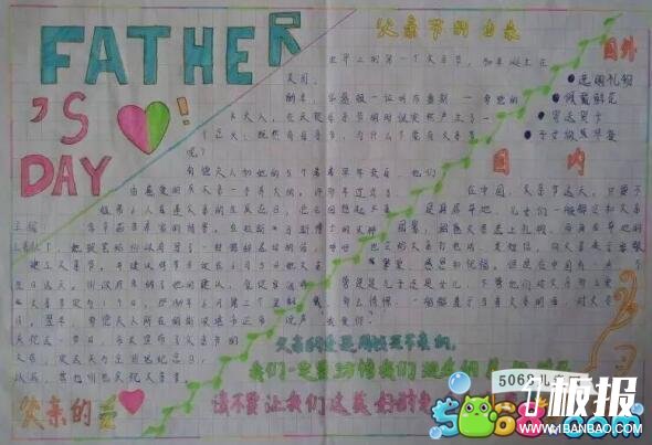 小学生父亲节手抄报图片-Father's day