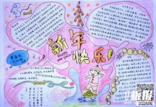 四年级春节手抄报简单又漂亮-新年
