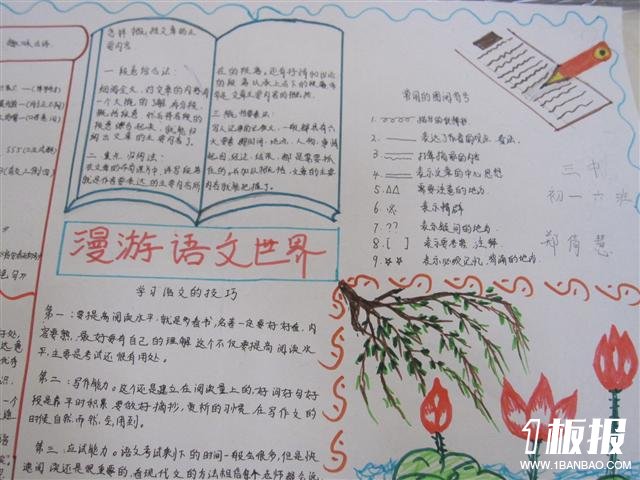 六年级语文手抄报-漫游语文世界