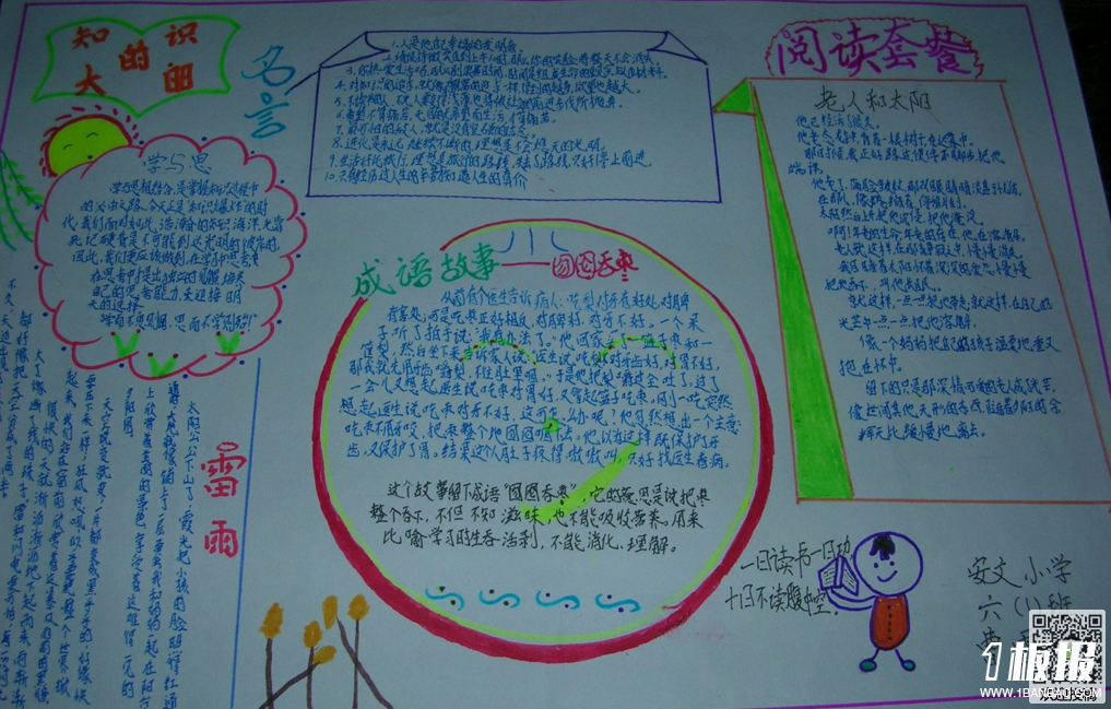 我爱文学手抄报-知识的大田