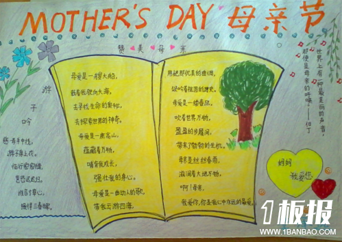 母亲节的手抄报-mothers day母亲节