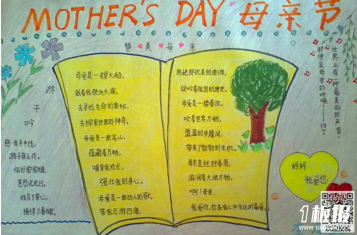 母亲节手抄报-mothers day母亲节