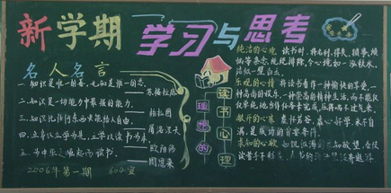 
新学期黑板报_新学期继续努力
