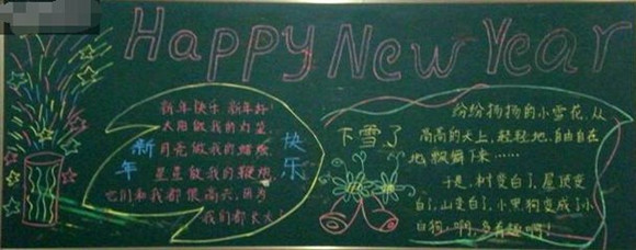 
迎新年手抄报：有关新年手抄报
