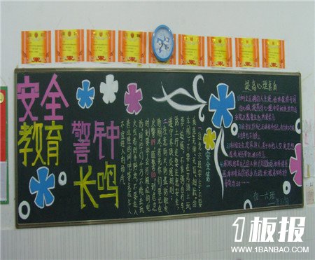 
小学生黑板报：校园安全知识
