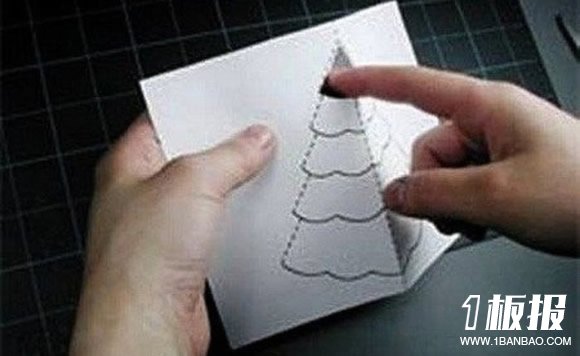 立体圣诞树贺卡制作带图纸