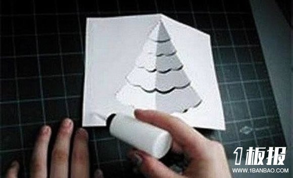 立体圣诞树贺卡制作带图纸