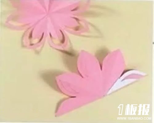 剪纸制作莲花烛台的方法