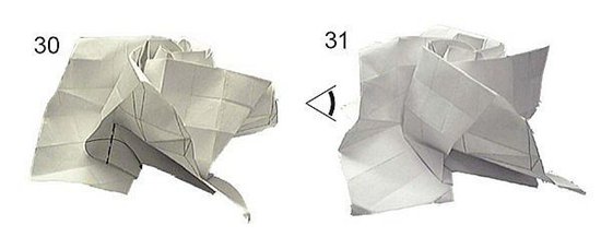 纸玫瑰的折法17