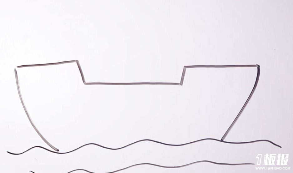 简单漂亮的轮船简笔画步骤图片1