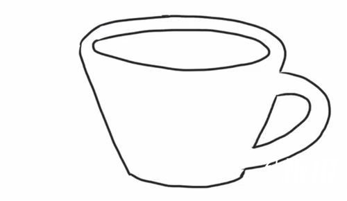 卡通茶杯简笔画的画法5