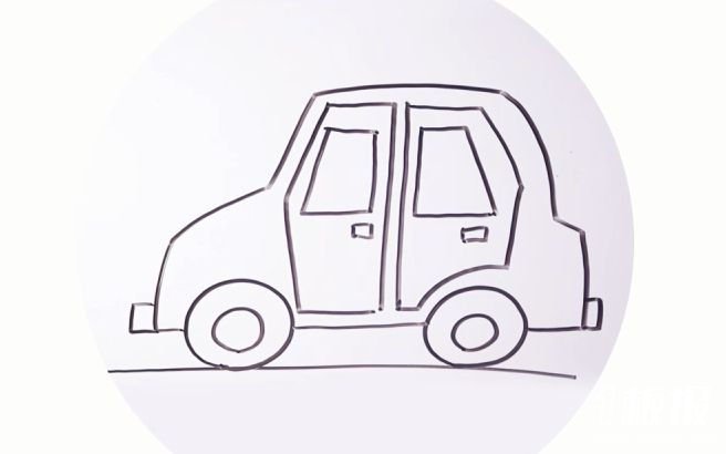 幼儿园小汽车简笔画步骤6