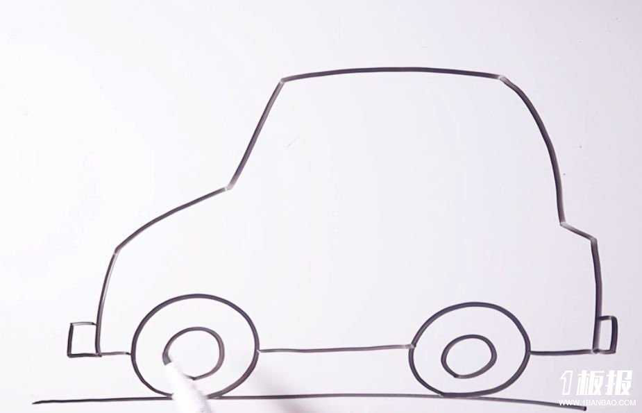 幼儿园小汽车简笔画步骤4