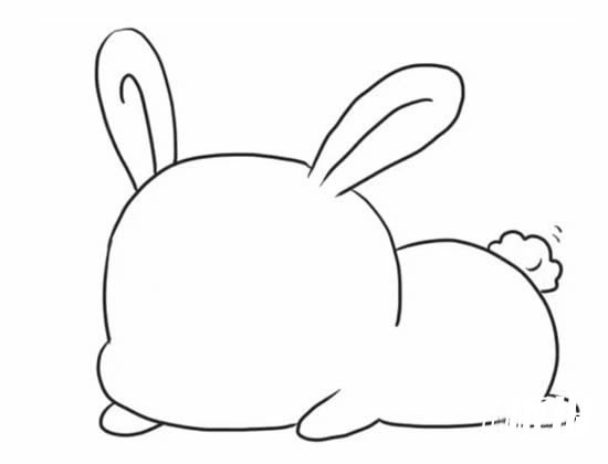 可爱小兔子简笔画步骤4