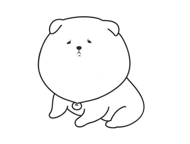 胖胖的小狗简笔画5