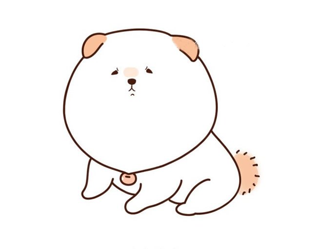 胖胖的小狗简笔画6