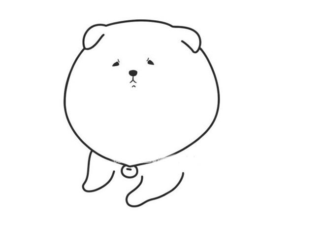 胖胖的小狗简笔画3