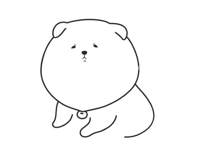 胖胖的小狗简笔画4