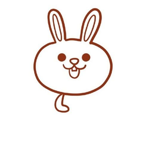 拿着胡萝卜的小兔子简笔画3
