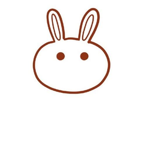 拿着胡萝卜的小兔子简笔画2