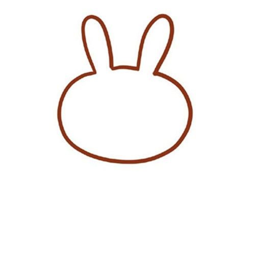 拿着胡萝卜的小兔子简笔画1